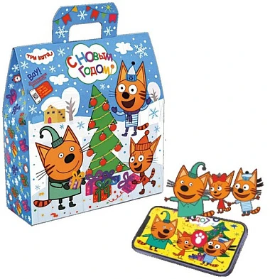 Сладкий новогодний подарок Три кота 650 г Империя вкуса