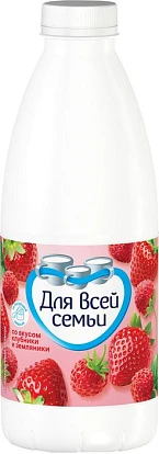 Напиток кисломолочный с клубникой и земляникой 1% 930 г Для всей семьи