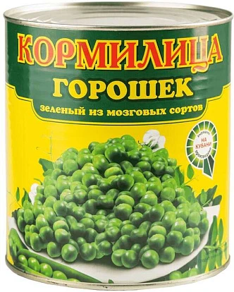 Зеленый горошек ГОСТ высший сорт 425 мл Кормилица