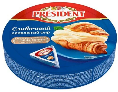 Сыр плавленый Сливочный 140 г Президент