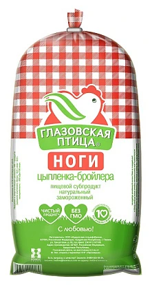 Ноги цыплят-бройлеров замороженные ~1 кг Глазовская птица