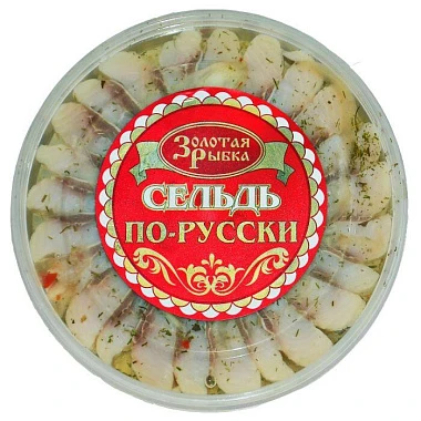 Филе сельди По-русски 180 г Золотая рыбка
