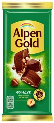 Шоколад Альпен Голд Молочный с фундуком 80 г