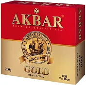 Чай черный Акбар Голд 100 пакетиков