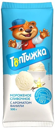 Пломбир ванильный 12% 500 г Топтыжка Пломбир ванильный 12% 500 г Топтыжка
