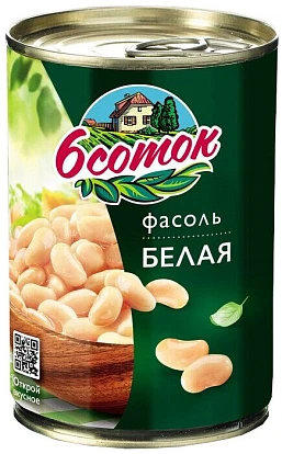 Фасоль белая 6 соток 425 мл Десан