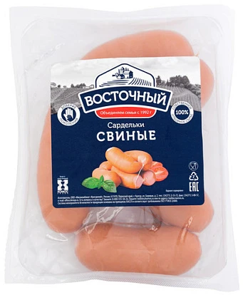 Сардельки Свиные ~600 г Восточный Сардельки Свиные ~600 г Восточный