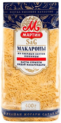 Макароны вермишель №1 400 г Мартин