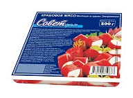 Крабовое мясо СОВЕТуем замороженное 200 г VICI