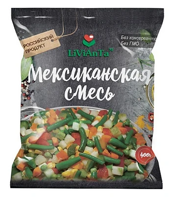 Мексиканская смесь замороженная 400 г ЛиВиАнТа