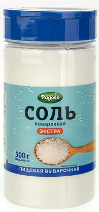Соль пищевая выварочная 500 г Радово