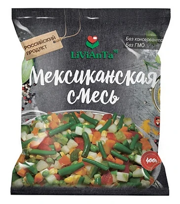 Мексиканская смесь замороженная 400 г ЛиВиАнТа