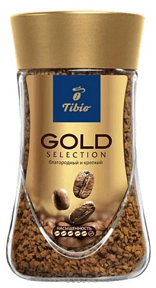 Кофе натуральный растворимый сублимированный Тибио Голд Селекшн 95 г
