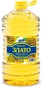 Масло подсолнечное рафинированное 5 л Злато