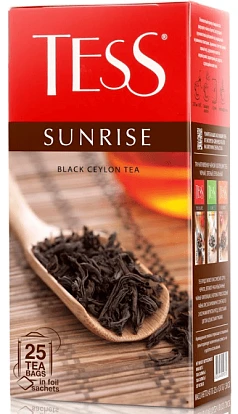 Чай черный цейлонский Тесс Санрайз 25 пакетиков Чай черный цейлонский Тесс Санрайз 25 пакетиков
