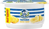 Творожок ананас-банан 3,6% 110 г Простоквашино