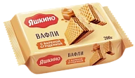 Вафли Яшкино с вареной сгущенкой 200 г