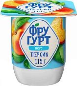Йогурт с персиком 2,5% 115 г Фругурт