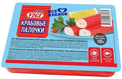 Крабовые палочки VICI 100 г Крабовые палочки VICI 100 г