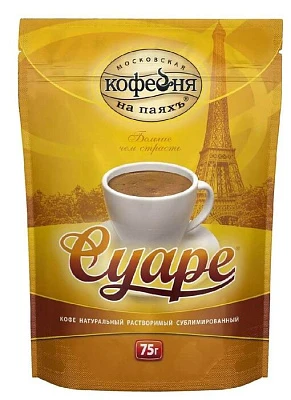 Кофе растворимый Суаре 75 г Московская кофейня на паяхъ