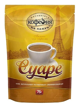 Кофе растворимый Суаре 75 г Московская кофейня на паяхъ