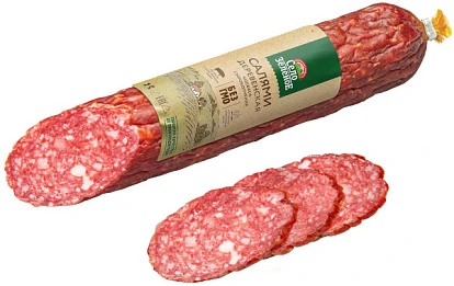 Колбаса сырокопченая Салями Деревенская 200 г Село Зелёное