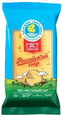 Сыр Российский 50% ГОСТ 180 г Кезский сырзавод