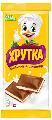 Шоколад молочный с молочной начинкой Хрутка 82 г Нестле