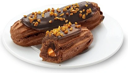 Пирожное Эклеры с шоколадным заварным кремом и соленой карамелью 250 г Мирель