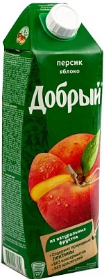Нектар персик-яблоко 1 л Добрый