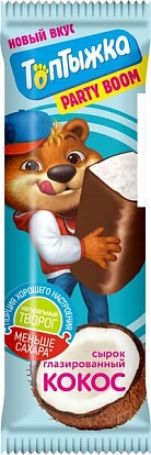 Сырок глазированный с кокосом 12% 40 г Топтыжка