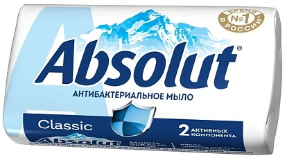 Мыло туалетное антибактериальное Абсолют Ультразащита 90 г