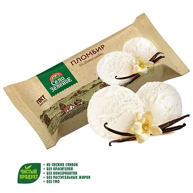 Пломбир ванильный 15% 200 г Село Зелёное