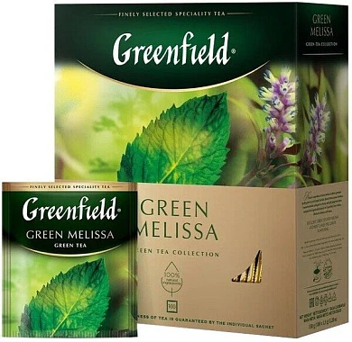 Чай зеленый Гринфилд Грин Мелисса 100 пакектиков Чай зеленый Гринфилд Грин Мелисса 100 пакектиков