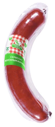 Сервелат полукопченый Мусульманский 1-й сорт 350 г Глазовская птица