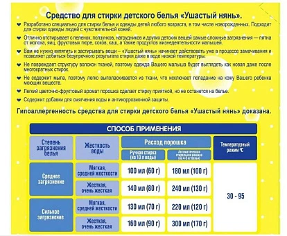 Стиральный порошок Ушастый нянь 2,4 кг