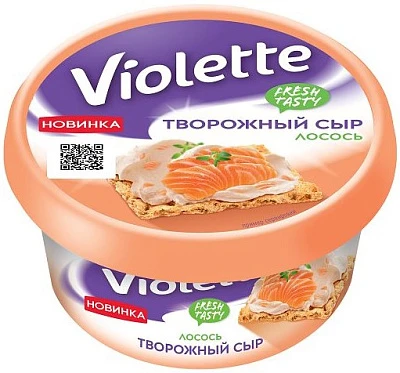Творожный сыр с лососем Виолетта 140 г Карат