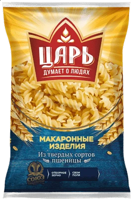 Макаронные изделия Спиралька высшего сорта Царь 400 г Союзпищепром