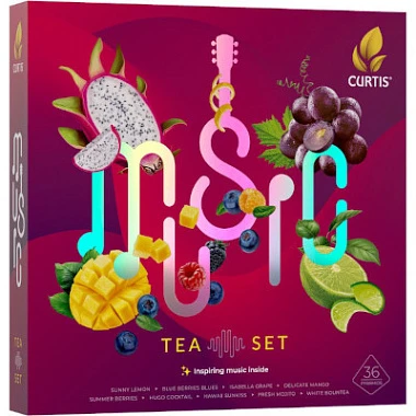 Набор чая ассорти Мьюзик Ти Сет 36 пирамидок Кертис Набор чая ассорти Мьюзик Ти Сет 36 пирамидок Кертис