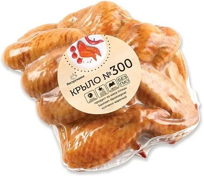 Крыло цыпленка-бройлера копчено-вареное ~800 г Пестречинка