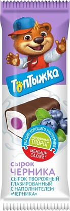 Сырок глазированный с черникой 12% 45 г Топтыжка