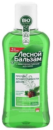 Ополаскиватель для зубов и десен Лесной  бальзам с пихтой и корой дуба 400 мл Ополаскиватель для зубов и десен Лесной  бальзам с пихтой и корой дуба 400 мл