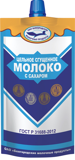 Молоко цельное сгущенное с сахаром ГОСТ 270г Белгородские молочные продукты