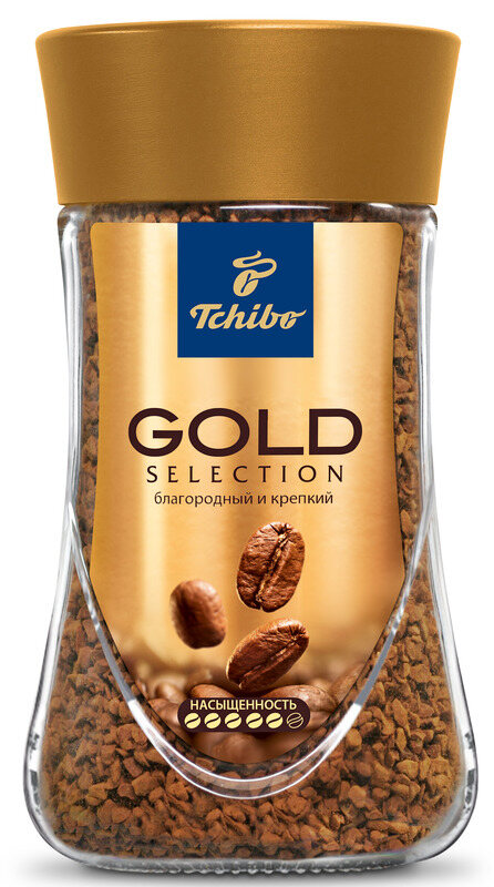 Кофе натуральный растворимый Tchibo Gold Selection 95г