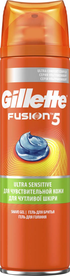 Гель для бритья Gillette Fusion для чувствительной кожи 200мл