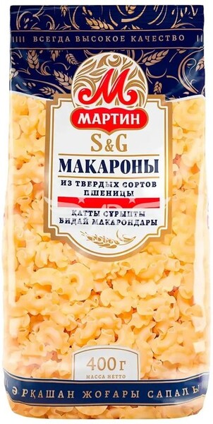 Макароны гребешки 400 г Мартин