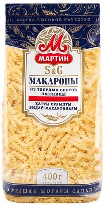 Макароны спирали №1 400 г Мартин