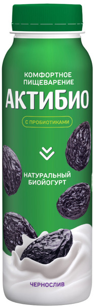 Биойогурт питьевой с черносливом 1,5% 260 г АктиБио