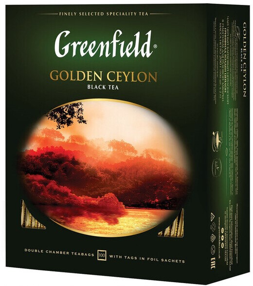 Чай черный Гринфилд Голден Цейлон 100 пакетиков