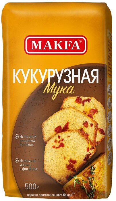 Мука кукурузная 500 г Макфа